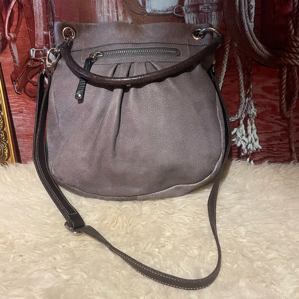 Roots Olivia gray leather bag # 99